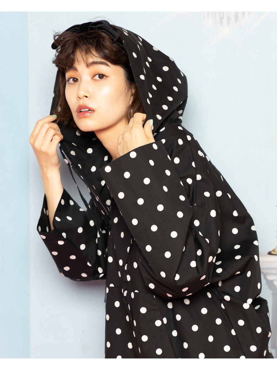 【OUTLET】little sunny bite×PINK HOUSE  coin dot hood blouse 詳細画像