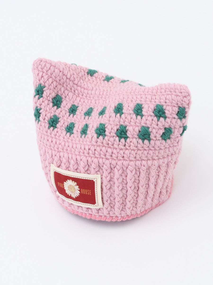 little sunny bite×PINK HOUSE cat knit hat 詳細画像 クロ 6