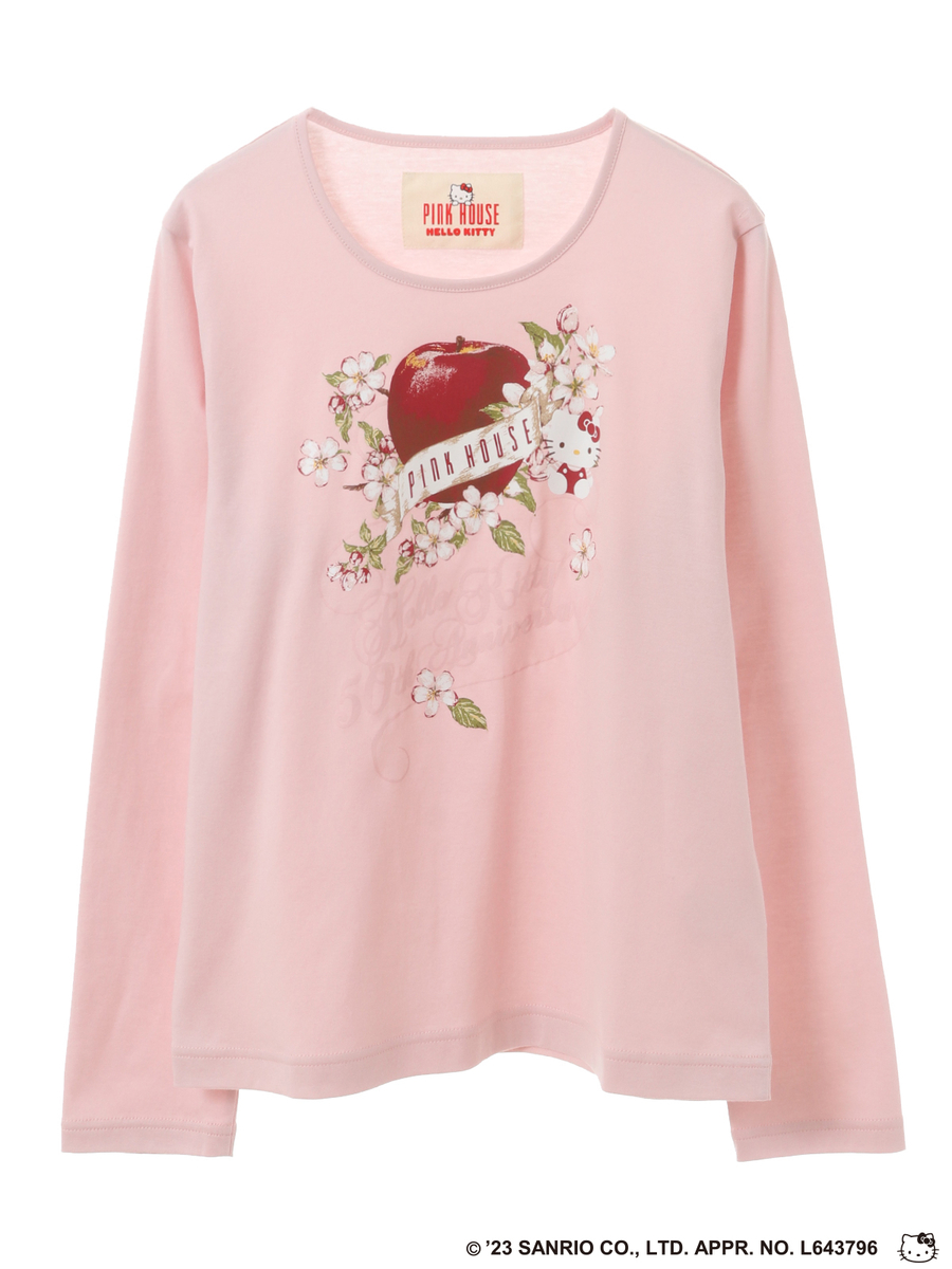 PINK HOUSE×HELLO KITTY One Point Graphic Long Sleeve T-shirt 詳細画像 クロ 1