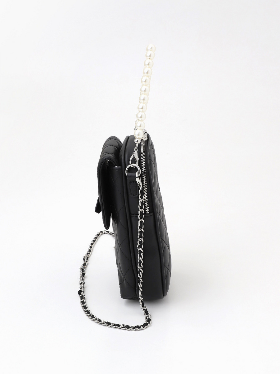 【INGEBORG×HELLO KITTY】Quilting Smart Phone Shoulder Bag 詳細画像 ブラック 2