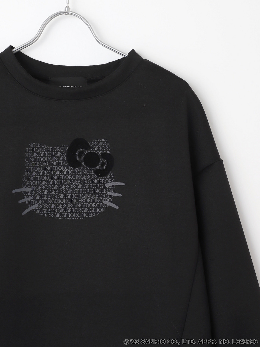 【INGEBORG×HELLO KITTY】Printed Sweatshirt 詳細画像 ブラック 2