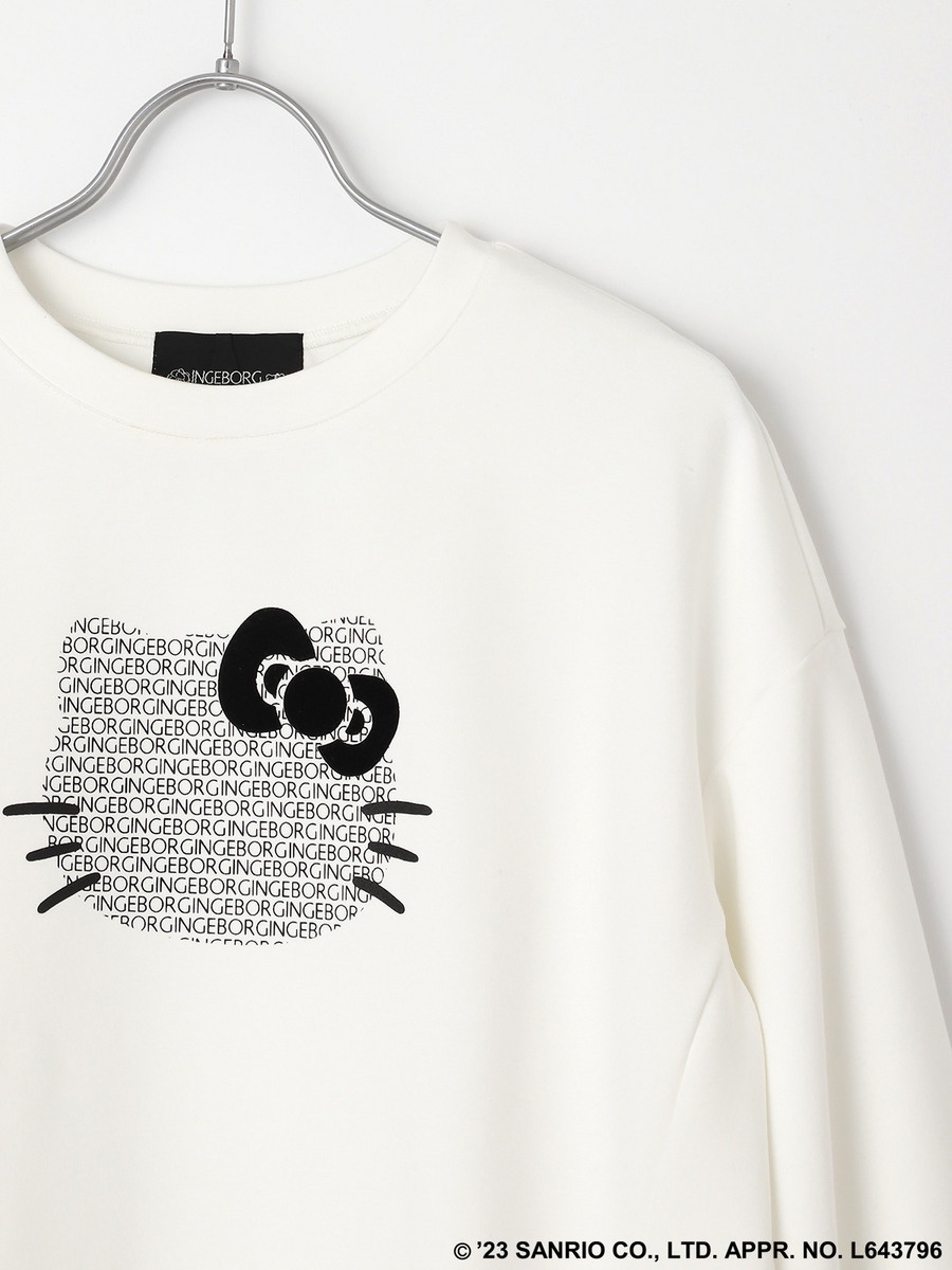 【INGEBORG×HELLO KITTY】Printed Sweatshirt 詳細画像 ブラック 6