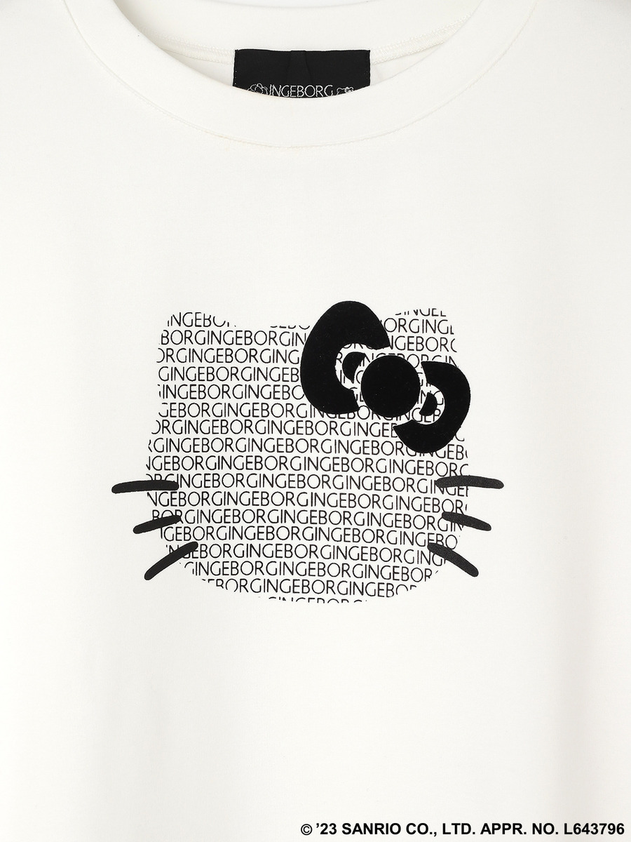 【INGEBORG×HELLO KITTY】Printed Sweatshirt 詳細画像 ブラック 8