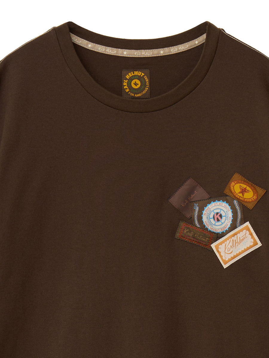 ロゴ＆ネーム使い半袖＆長袖Tシャツセット 詳細画像 アカ×ネイビー 4