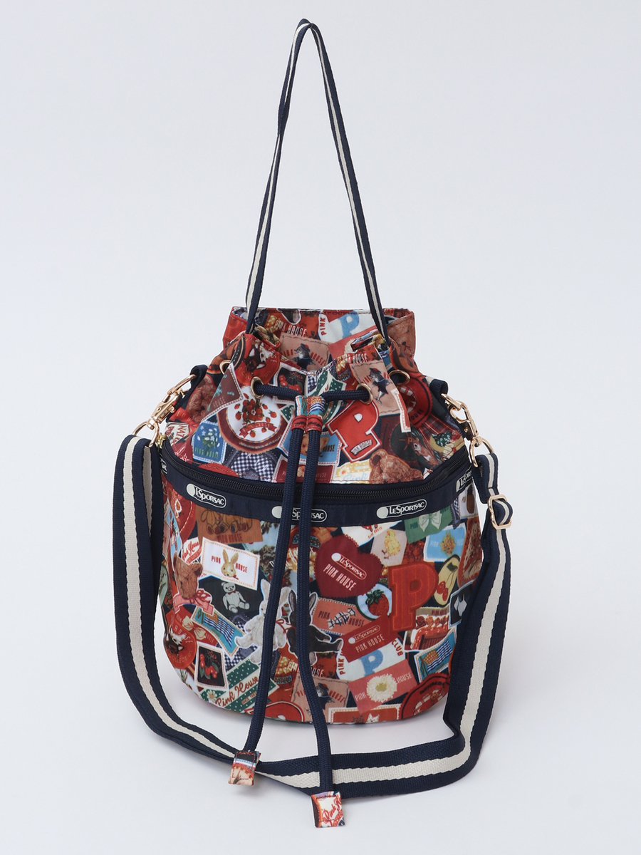 【 LeSportsac × PINK HOUSE 】DRAWSTRING BUCKET BAG PH Wappen Party 詳細画像 コン 2