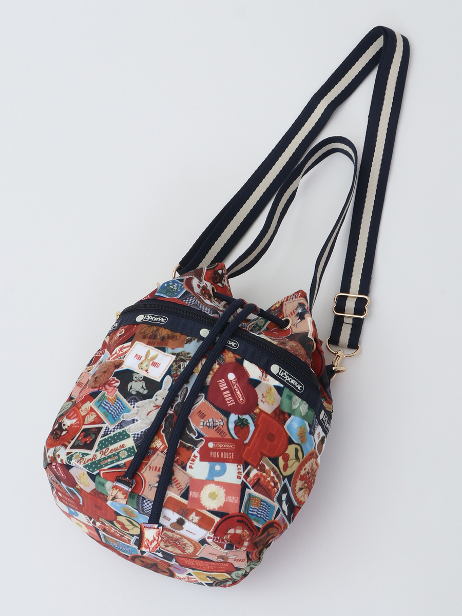 【 LeSportsac × PINK HOUSE 】DRAWSTRING BUCKET BAG PH Wappen Party 詳細画像 コン 5