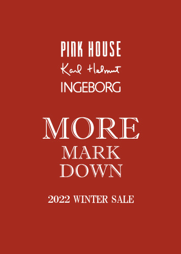 PINK HOUSE・Karl Helmut・INGEBORG MORE MARK DOWN 1/14(fri) START
