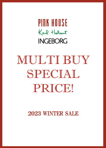 PINK HOUSE・Karl Helmut・INGEBORG MULTI BUY SPECIAL PRICE! 1/20(fri)～31(tue)